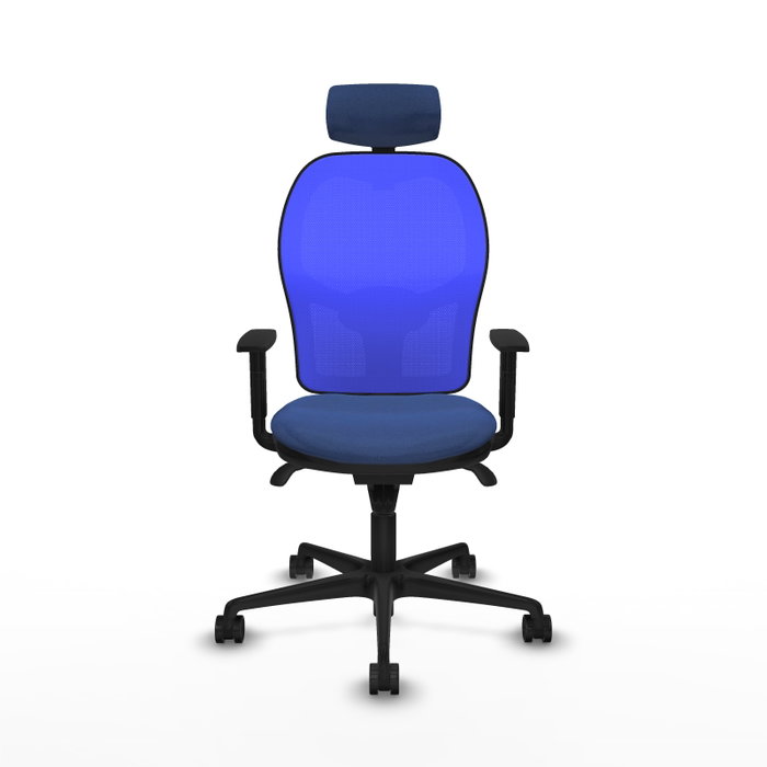 PIQUERAS Y CRESPO Silla de oficina Jorquera con mecanismo Sincro, Tela Azul marino y Malla Azul PIQUERAS Y CRESPO Silla de oficina Jorquera con mecanismo Sincro, Tela Azul marino y Malla Azul