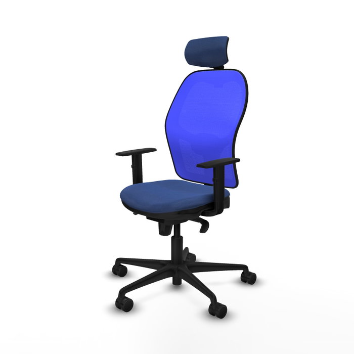 PIQUERAS Y CRESPO Silla de oficina Jorquera con mecanismo Sincro, Tela Azul marino y Malla Azul PIQUERAS Y CRESPO Silla de oficina Jorquera con mecanismo Sincro, Tela Azul marino y Malla Azul