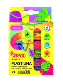 Plastilina Jovi 90 Barra 15 Gr. Colores Neon Estuche De 6
