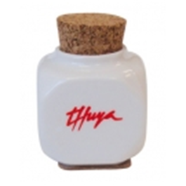 Thuya Vaso de Porcelana Blanco para Dosificar Líquido de Esculpir con Tapón