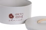DKD Home Decor Caja de Metal y Madera de Hevea para Galletas Beige y Rojo