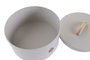DKD Home Decor Caja de Metal y Madera de Hevea para Galletas Beige y Rojo