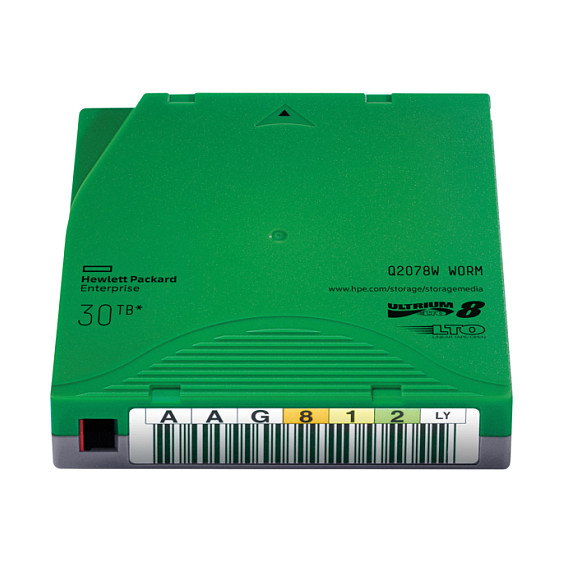 HP Enterprise HPE LTO-8 Ultrium WORM Data Cartridge 30TB Verde