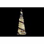DKD Home Decor Set de 3 Conos de Ratán con LED Plateado Natural
