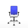 PIQUERAS Y CRESPO Silla de oficina Motilla con mecanismo Sincro/Traslack, Azul y Blanco