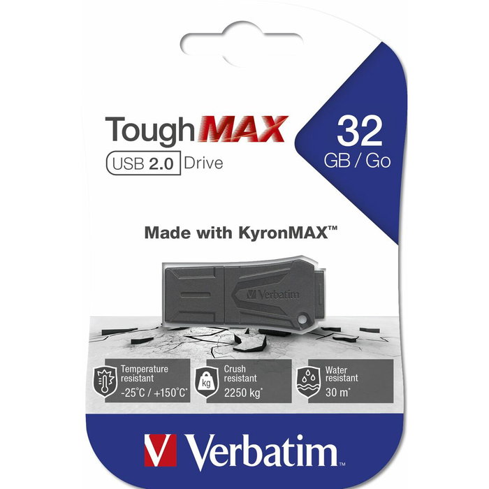 Verbatim ToughMAX USB 2.0 32GB Negro