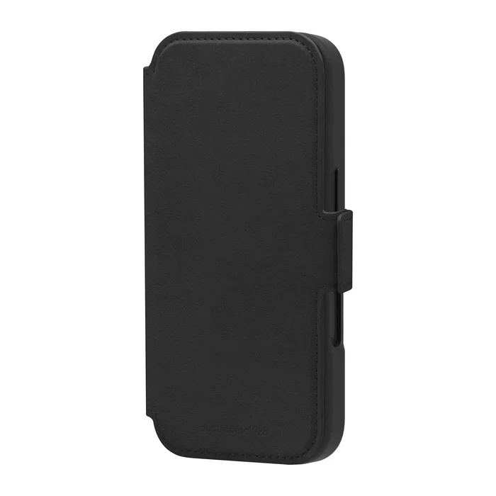 Dbramante1928 Lynge Funda Folio para iPhone 17 con MagSafe - Cuero Negro con 3 Bolsillos para Tarjetas y Cierre Magnético