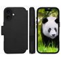 dbramante1928 Lynge MS Funda Folio de Cuero para iPhone 17 - Negro con Bolsillo para Tarjetas y Carga MagSafe