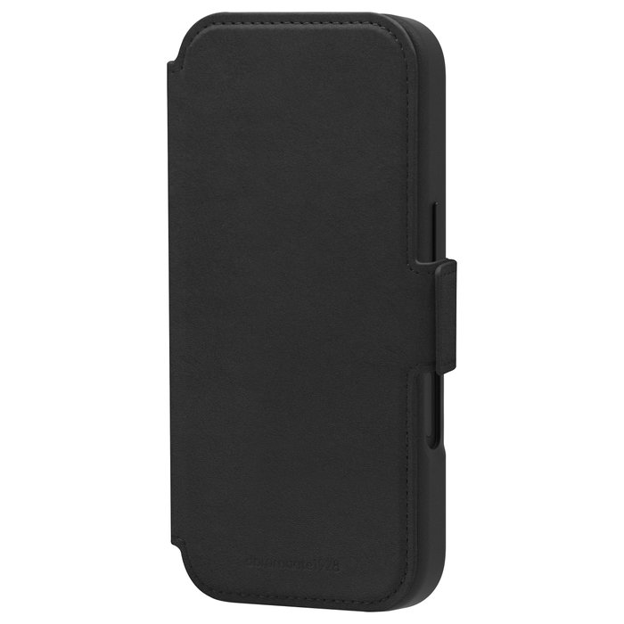 dbramante1928 Lynge MS Funda Folio de Cuero para iPhone 17 - Negro con Bolsillo para Tarjetas y Carga MagSafe