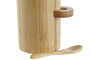 DKD Home Decor Azucarero de Bambú Natural con Tapa y Cuchara
