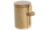 DKD Home Decor Azucarero de Bambú Natural con Tapa y Cuchara