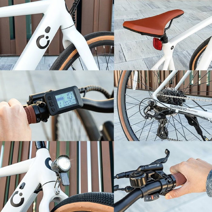 Bicicleta Eléctrica Cecotec City Sprint Blanco 250 W 10 Ah 360 wh 28"