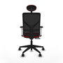 PIQUERAS Y CRESPO Silla de oficina Motilla Rojo/Negro con mecanismo Sincro/Traslack