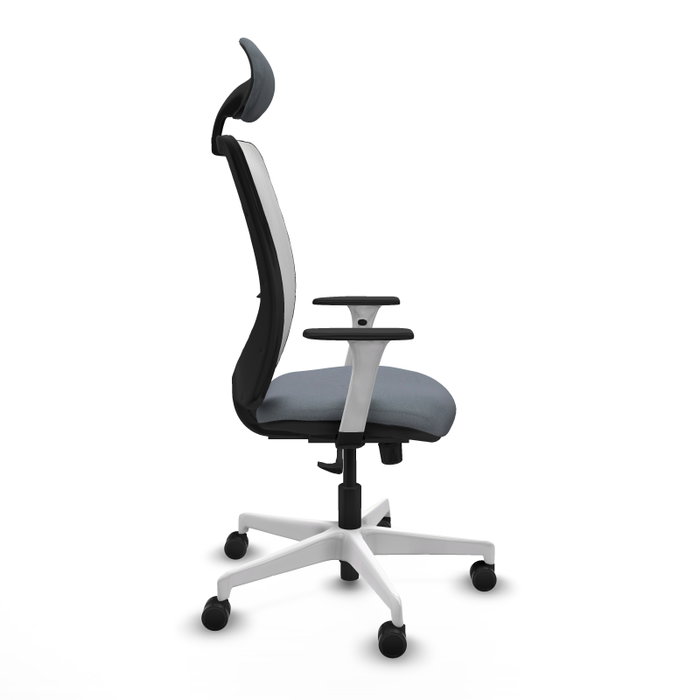 PIQUERAS Y CRESPO Silla de oficina Zulema con mecanismo Sincro, Gris y Blanco PIQUERAS Y CRESPO Silla de oficina Zulema con mecanismo Sincro, Gris y Blanco