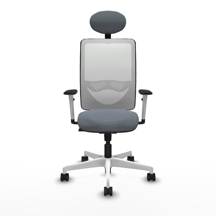 PIQUERAS Y CRESPO Silla de oficina Zulema con mecanismo Sincro, Gris y Blanco PIQUERAS Y CRESPO Silla de oficina Zulema con mecanismo Sincro, Gris y Blanco