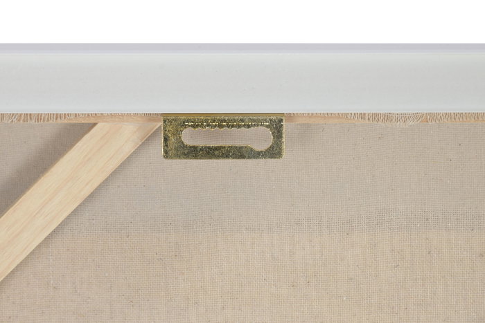 DKD Home Decor Cuadro Boho Blanco Natural Lienzo MDF 82 x 82 x 4.5 cm (2 Unidades)