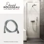 Edouard Rousseau Manguera de Ducha ROU3047404026103 - Tuercas Metálicas, Engarces de Seguridad, Acero Inoxidable Cromado, 1.50m