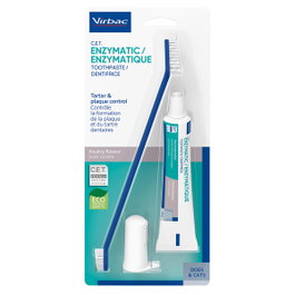 Virbac Kit Dentífrico Enzimático C.E.T. con 2 Cepillos