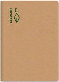ESCOLOFI Libreta Green Pocket Grapada 90x140mm 50 Hojas Liso Kraft