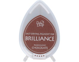 Tsukineko Brilliance Almohadilla de Tinta Chocolate Perlado Efecto Nacarado