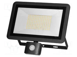 ADVITI Foco LED 100W con Sensor de Movimiento Negro