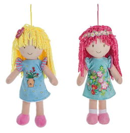 Creaciones Llopis Muñeca Piti 35 cm con pelo de lana, modelos surtidos, material poliéster-acrílico