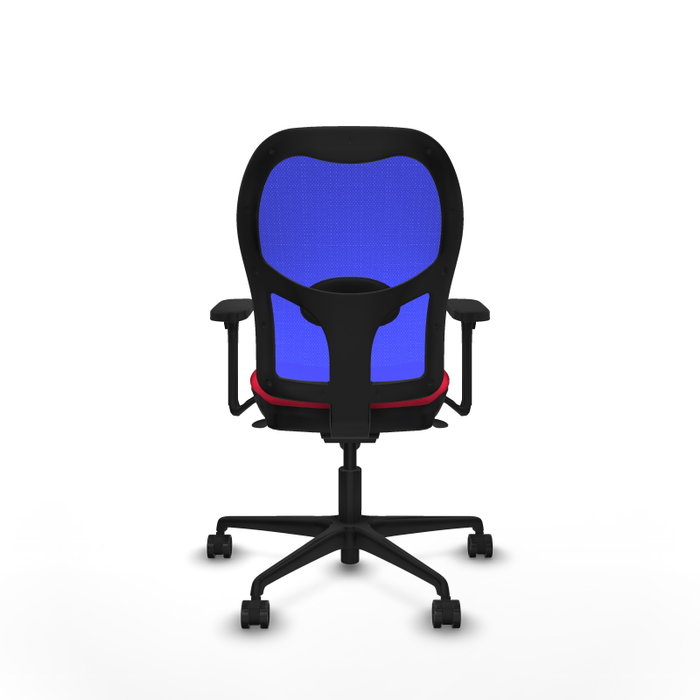 PIQUERAS Y CRESPO Silla de oficina Jorquera con mecanismo Sincro, Tela Roja y Malla Azul PIQUERAS Y CRESPO Silla de oficina Jorquera con mecanismo Sincro, Tela Roja y Malla Azul