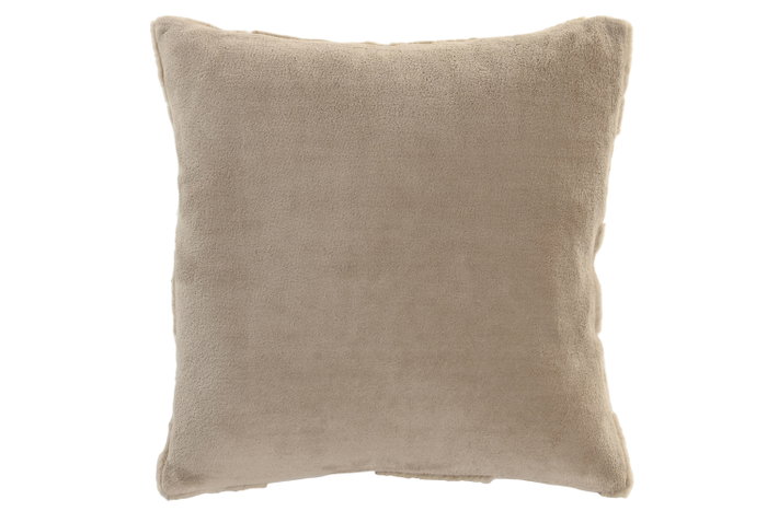 DKD Home Decor Cojín de Poliéster Beige 45x45 cm