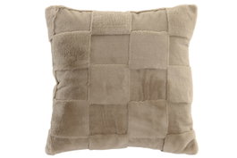 DKD Home Decor Cojín de Poliéster Beige 45x45 cm