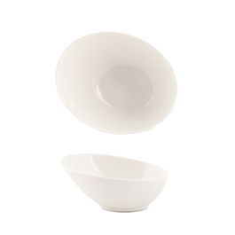 Summa Noubon Bol Inclinado Blanco, 13 cm de diámetro, 4.5 cm de alto, 25 cl de capacidad, apto lavavajillas y microondas, para vajilla y ensaladeras (Set de 12)