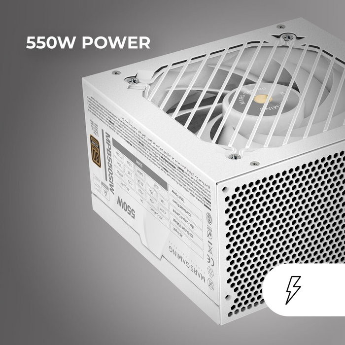 Mars Gaming MPB550SIW Fuente de Alimentación 550W Blanco 80 Plus Bronze