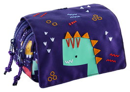 Miquelrius MR19251 Portatodos Doble Tapa Reciclado Fun Dino RPET Escolar