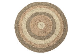 DKD Home Decor Alfombra Tropical Natural Seagrass Fibra 120 x 120 x 1 cm (2 Unidades)