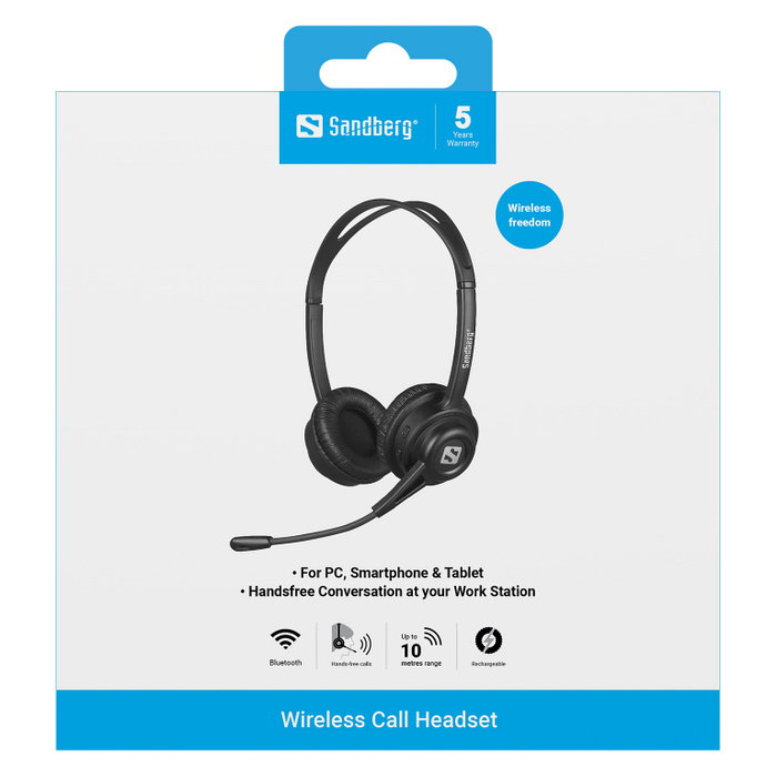 Sandberg Wireless Call Headset Negro