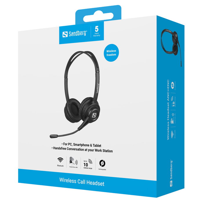 Sandberg Wireless Call Headset Negro