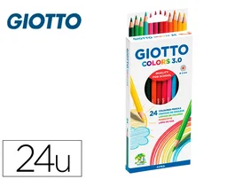 Giotto Lapices de Colores 3.0 Mina 3mm Caja de 24 Colores Surtidos