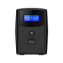 Phasak SAI UPS Sirius PH 7308 800VA Interactivo 0.8KVA, 480W, AVR, Backup, 2 Tomas Schuko, USB, LCD, Mini Torre