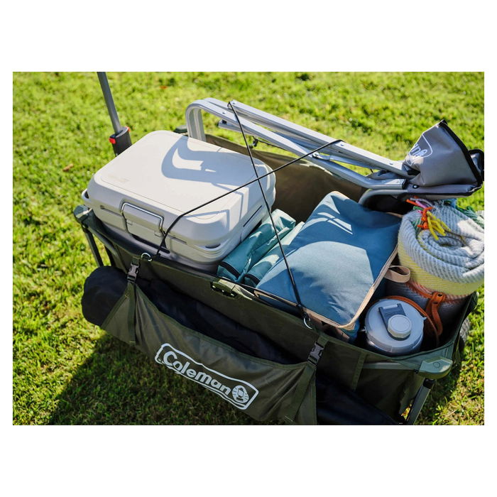 Coleman Ultimate Terrain Bollerwagen 2226531 - Carro de Transporte Plegable, Verde, 180 kg de Carga, 132 L