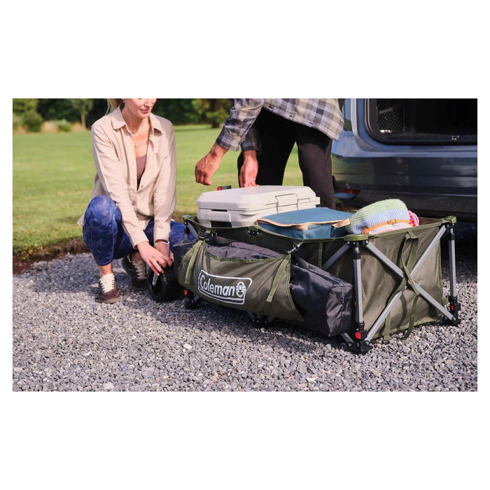 Coleman Ultimate Terrain Bollerwagen 2226531 - Carro de Transporte Plegable, Verde, 180 kg de Carga, 132 L