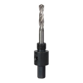 Workpro Mandril para Sierra de Corona Bimetálica 14-30 mm, Vástago Hexagonal 9.5 mm (3/8"), Rosca UNF 1/2" x 20, Broca HSS4341, Acero al Carbono