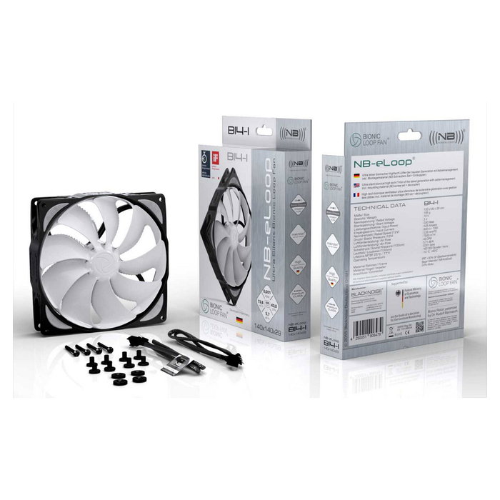 Noiseblocker NB-eLoop Fan B14-PS Black Edition 140mm PWM Negro