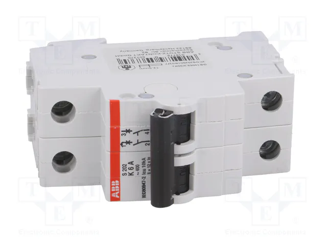 ABB S200 MCB Interruptor magnetotérmico 6A 2 polos 6kA ABB S200 MCB Interruptor magnetotérmico 6A 2 polos 6kA