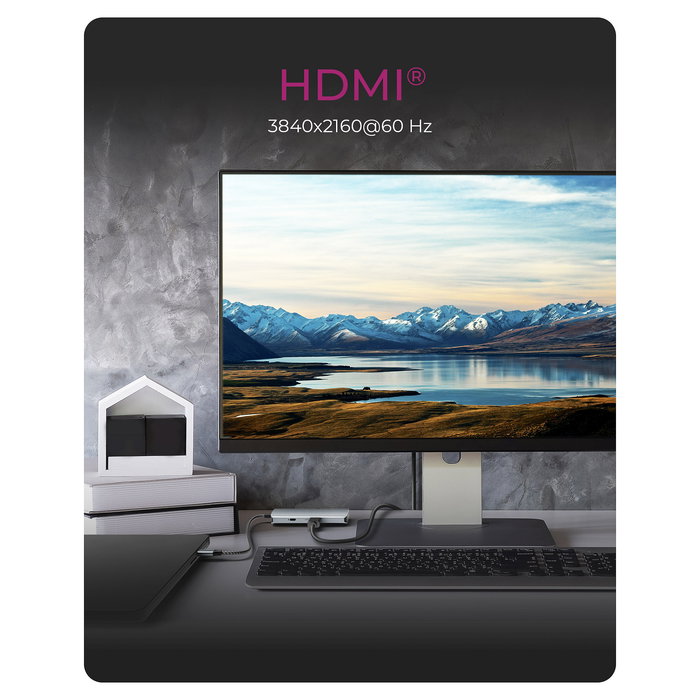 ICY BOX IB-DK4022a-CPD Docking Station USB Type-C 4K HDMI con 4 Puertos USB 3.2, Alimentación PD 100W, Plata, 5 Gbit/s, Plug and Play, Ideal para Laptop y PC ICY BOX IB-DK4022a-CPD Docking Station USB Type-C 4K HDMI con 4 Puertos USB 3.2, Alimentación PD 100W, Plata, 5 Gbit/s, Plug and Play, Ideal para Laptop y PC