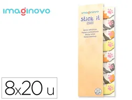 Imaginovo Bloc notas adhesivas marcapaginas patita perro 120 hojas 8x15x48 mm