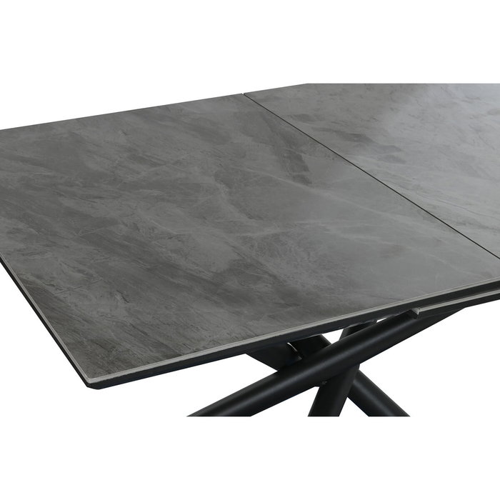 DKD Home Decor Mesa de Comedor de Cerámica y Metal Gris 160x90x76