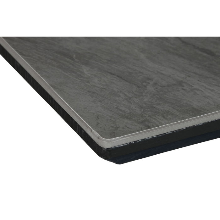 DKD Home Decor Mesa de Comedor de Cerámica y Metal Gris 160x90x76