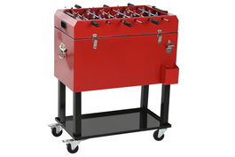 DKD Home Decor Nevera de Metal Roja No Eléctrica