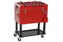 DKD Home Decor Nevera de Metal Roja No Eléctrica