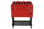 DKD Home Decor Nevera de Metal Roja No Eléctrica