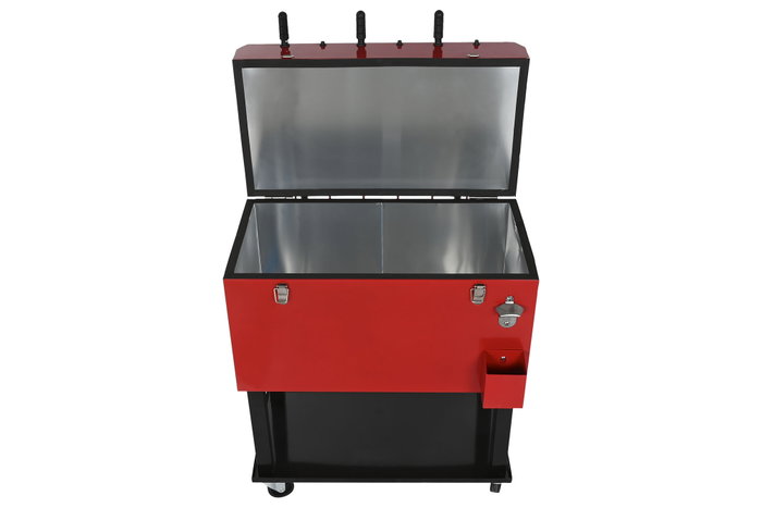 DKD Home Decor Nevera de Metal Roja No Eléctrica DKD Home Decor Nevera de Metal Roja No Eléctrica